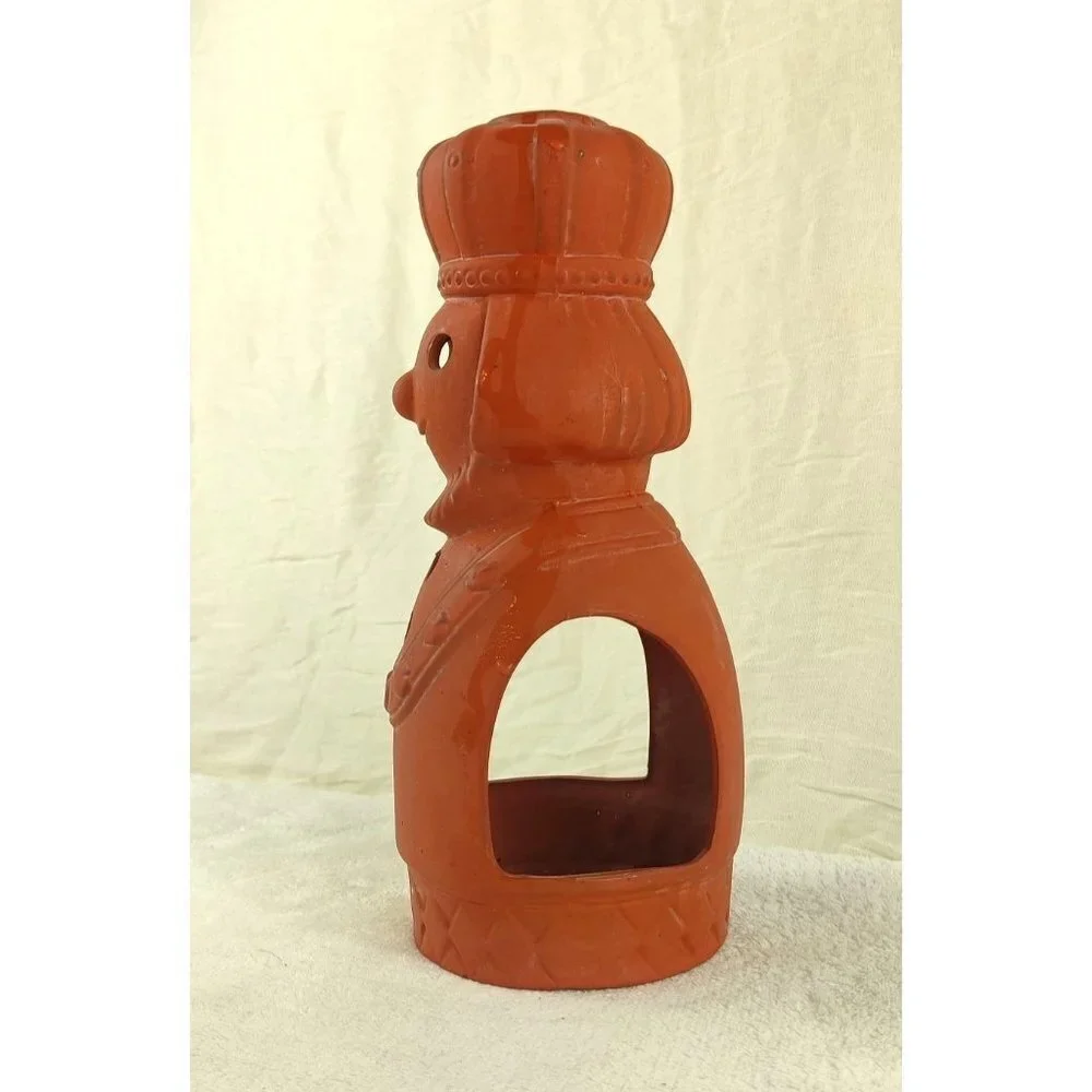 Terracotta Figural Candle Holder Pottery Tea Light VTG 70s Danish Modern Japan